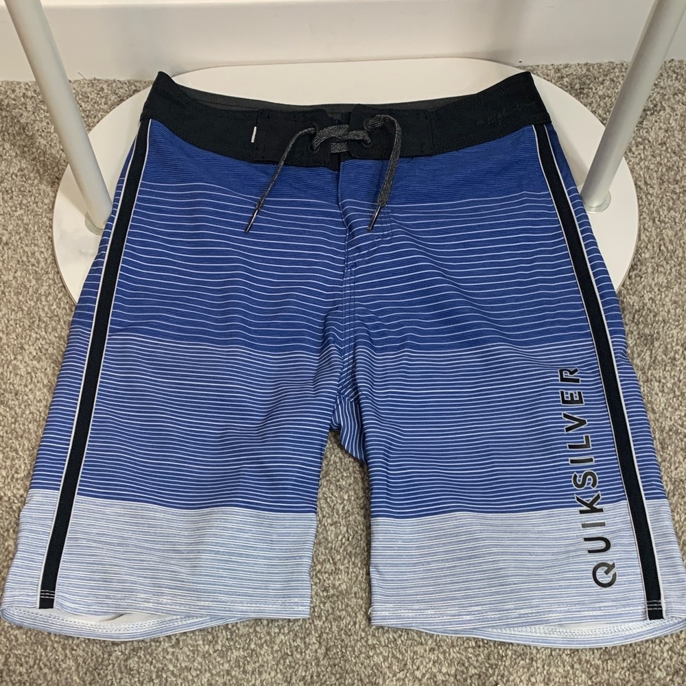 Quiksilver Kids‎ Blue and Black Swim Trunks
